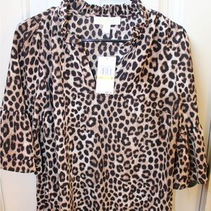 Michel Kors Leopard print dress shirt